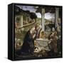 Adoration of the Shepherds - by Domenico Ghirlandaio-null-Framed Stretched Canvas
