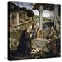 Adoration of the Shepherds - by Domenico Ghirlandaio-null-Stretched Canvas