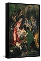 Adoration of the Shepherds, C. 1590-El Greco-Framed Stretched Canvas