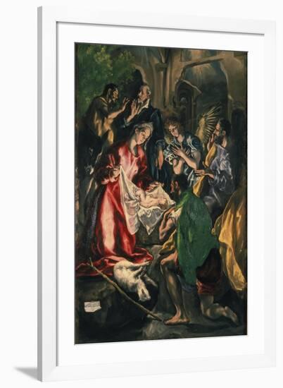 Adoration of the Shepherds, C. 1590-El Greco-Framed Giclee Print