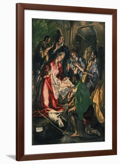 Adoration of the Shepherds, C. 1590-El Greco-Framed Giclee Print