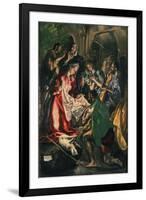 Adoration of the Shepherds, C. 1590-El Greco-Framed Giclee Print