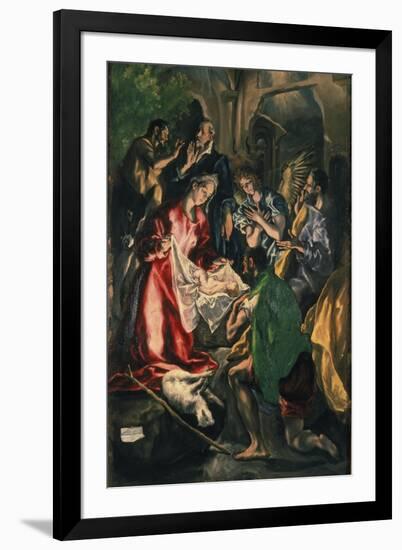 Adoration of the Shepherds, C. 1590-El Greco-Framed Giclee Print