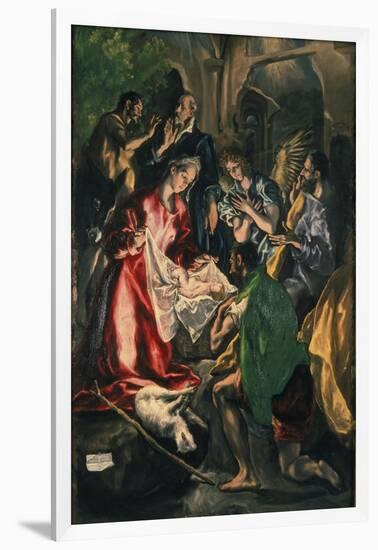 Adoration of the Shepherds, C. 1590-El Greco-Framed Giclee Print