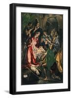 Adoration of the Shepherds, C. 1590-El Greco-Framed Giclee Print