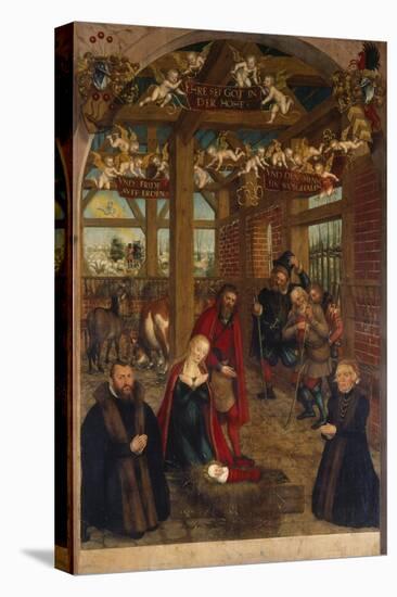 Adoration of the Shepherds, Epitaph for Caspar Niemeck, 1564-Lucas Cranach the Younger-Stretched Canvas