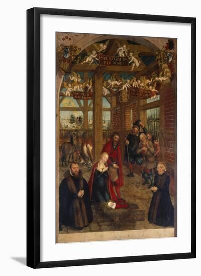 Adoration of the Shepherds, Epitaph for Caspar Niemeck, 1564-Lucas Cranach the Younger-Framed Giclee Print