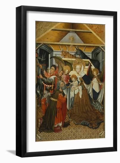 Adoration of the Shepherds, Verdu Retable, 1430-61, Llieda School-Jaime Ferrer-Framed Giclee Print