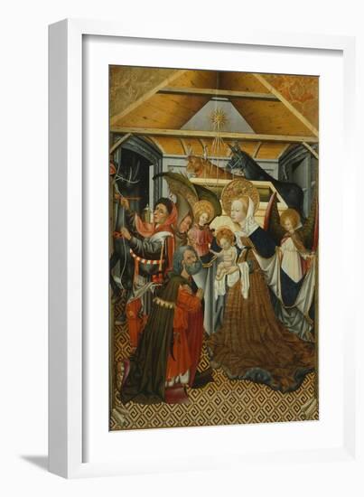 Adoration of the Shepherds, Verdu Retable, 1430-61, Llieda School-Jaime Ferrer-Framed Giclee Print