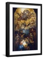 Adoration of the Shepherds with the Father God in a Glory of Angels-Anton Raphael Mengs-Framed Giclee Print