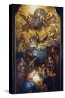 Adoration of the Shepherds with the Father God in a Glory of Angels-Anton Raphael Mengs-Stretched Canvas