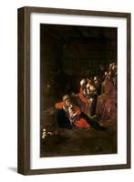 Adoration of the Shepherds-Caravaggio-Framed Giclee Print