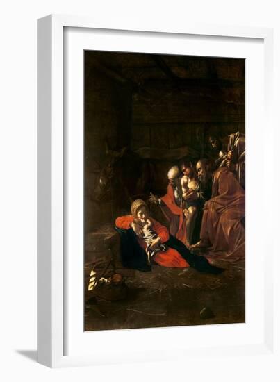 Adoration of the Shepherds-Caravaggio-Framed Giclee Print