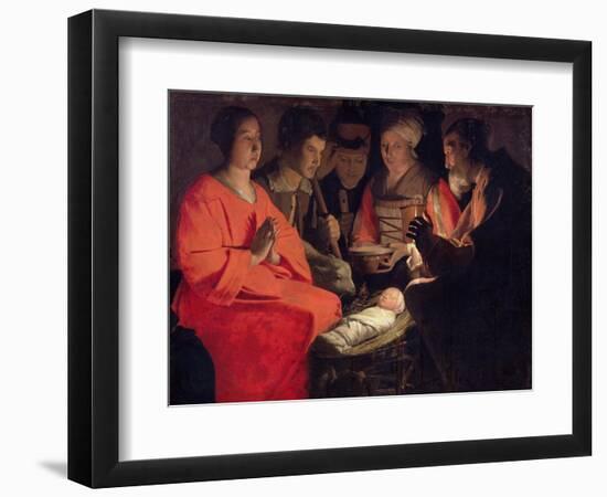 Adoration of the Shepherds-Georges de La Tour-Framed Premium Giclee Print