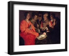 Adoration of the Shepherds-Georges de La Tour-Framed Premium Giclee Print