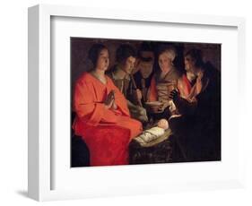 Adoration of the Shepherds-Georges de La Tour-Framed Premium Giclee Print