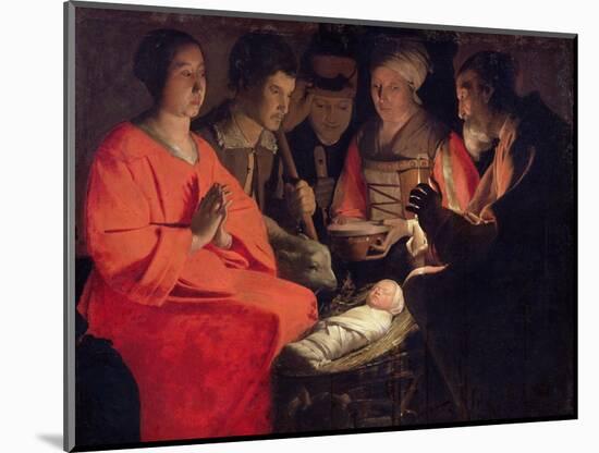 Adoration of the Shepherds-Georges de La Tour-Mounted Giclee Print