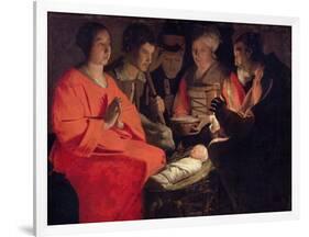 Adoration of the Shepherds-Georges de La Tour-Framed Giclee Print