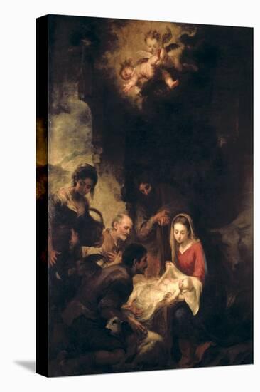 Adoration of the Shepherds-Bartolome Esteban Murillo-Stretched Canvas