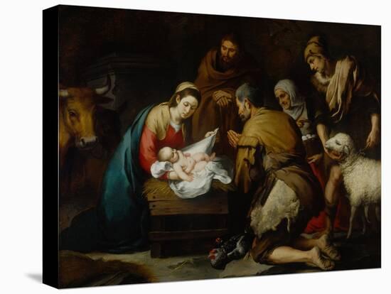 Adoration of the Shepherds-Bartolome Esteban Murillo-Stretched Canvas