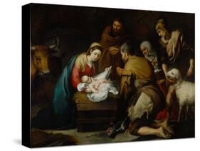 Adoration of the Shepherds-Bartolome Esteban Murillo-Stretched Canvas