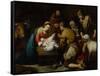 Adoration of the Shepherds-Bartolome Esteban Murillo-Framed Stretched Canvas