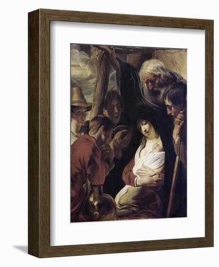 Adoration of the Shepherds-Jacob Jordaens-Framed Giclee Print