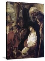 Adoration of the Shepherds-Jacob Jordaens-Stretched Canvas