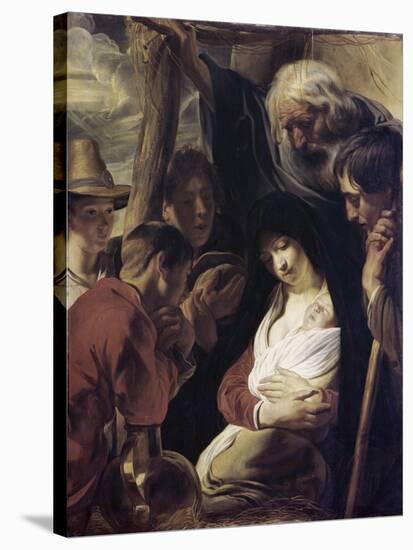 Adoration of the Shepherds-Jacob Jordaens-Stretched Canvas