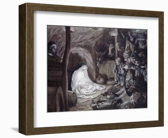 Adoration of the Shepherds-James Tissot-Framed Giclee Print