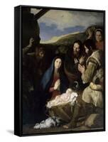 Adoration of the Shepherds-Jusepe de Ribera-Framed Stretched Canvas