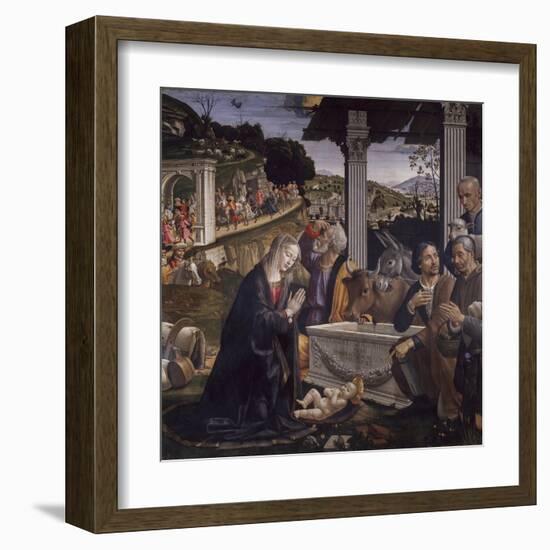 Adoration of the Shepherds-Domenico Ghirlandaio-Framed Art Print