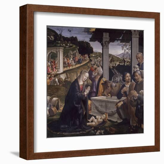 Adoration of the Shepherds-Domenico Ghirlandaio-Framed Art Print