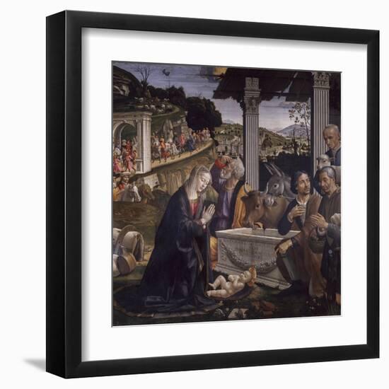 Adoration of the Shepherds-Domenico Ghirlandaio-Framed Art Print