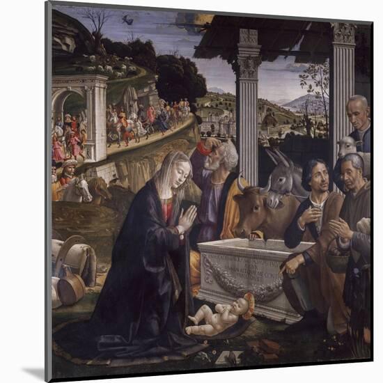 Adoration of the Shepherds-Domenico Ghirlandaio-Mounted Art Print