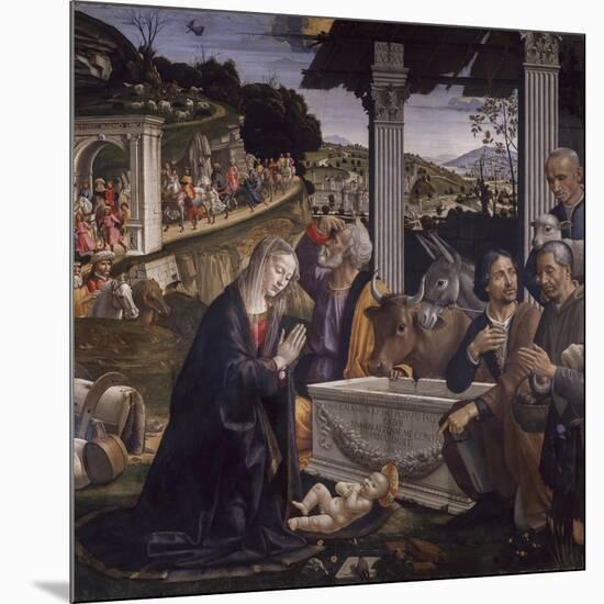 Adoration of the Shepherds-Domenico Ghirlandaio-Mounted Art Print