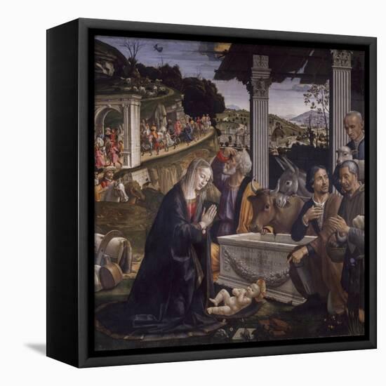 Adoration of the Shepherds-Domenico Ghirlandaio-Framed Stretched Canvas