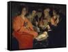 Adoration of the Shepherds-Georges de La Tour-Framed Stretched Canvas