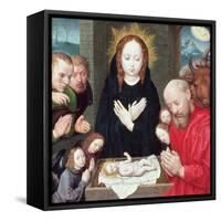 Adoration of the Shepherds-Hugo van der Goes-Framed Stretched Canvas