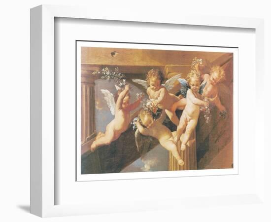 Adoration of the Shepherds-Unknown Poussin-Framed Art Print