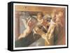 Adoration of the Shepherds-Unknown Poussin-Framed Stretched Canvas