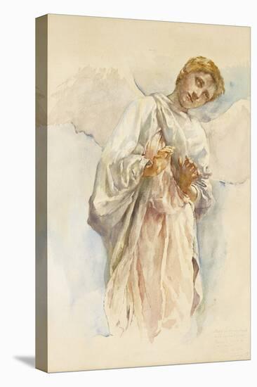 Adoring Angel - Study for the Ascension Mural-John La Farge-Stretched Canvas