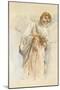 Adoring Angel - Study for the Ascension Mural-John La Farge-Mounted Giclee Print