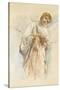 Adoring Angel - Study for the Ascension Mural-John La Farge-Stretched Canvas
