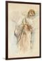 Adoring Angel - Study for the Ascension Mural-John La Farge-Framed Giclee Print
