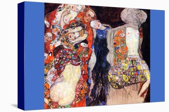 Adorn The Bride with Veil and Wreath-Gustav Klimt-Stretched Canvas