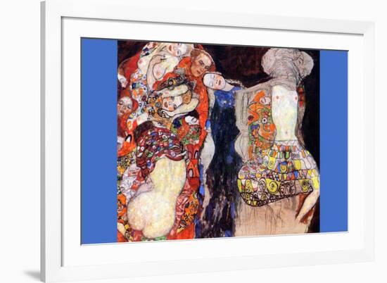 Adorn The Bride with Veil and Wreath-Gustav Klimt-Framed Art Print