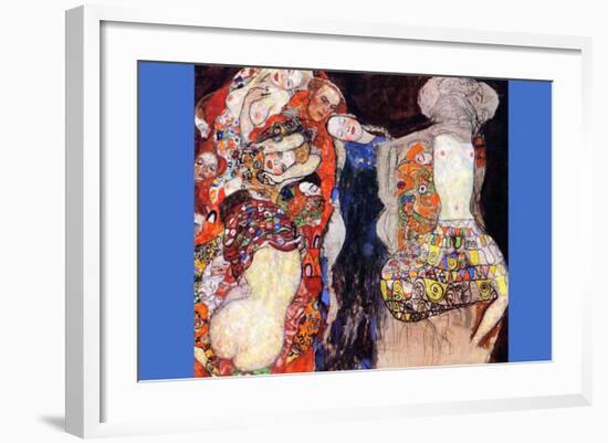 Adorn The Bride with Veil and Wreath-Gustav Klimt-Framed Art Print