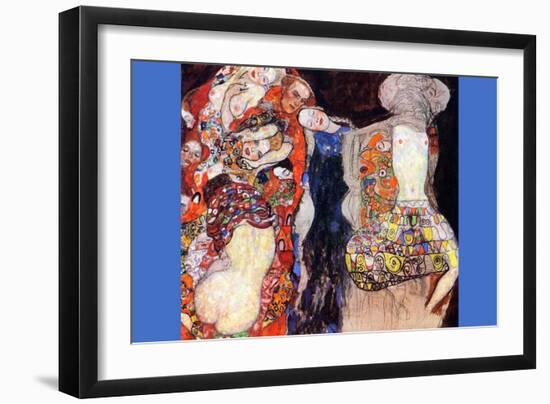 Adorn The Bride with Veil and Wreath-Gustav Klimt-Framed Art Print