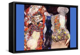 Adorn The Bride with Veil and Wreath-Gustav Klimt-Framed Stretched Canvas